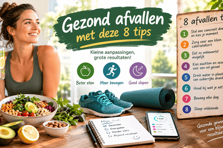 gezond afvallen met deze 8 tips