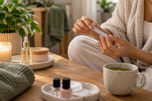 Rustige spa-avond met nagelverzorging